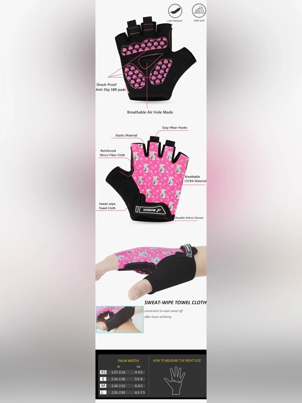 Hot Pink Athletic Knee-High & Crew Sock Set with Fingerless Gloves
